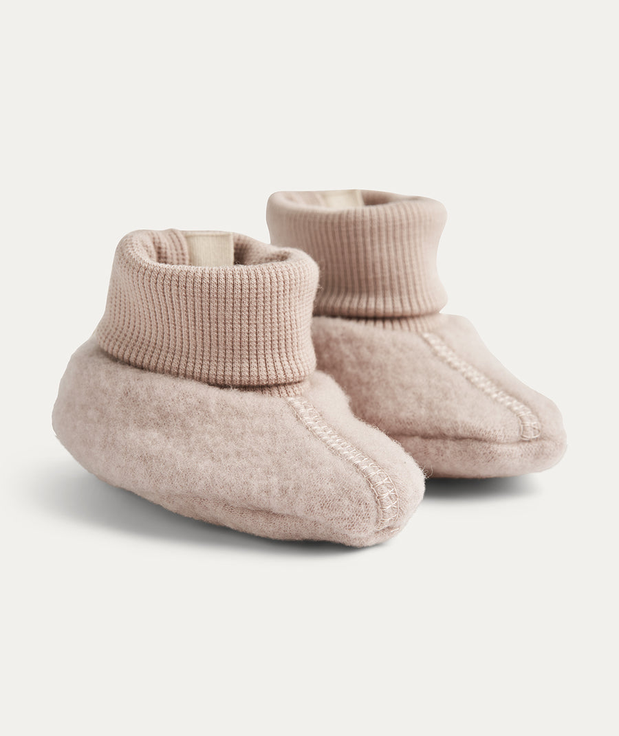 Wool Fleece Booties Lei -  Dry Rose