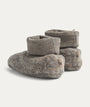 Wool Fleece Booties Lei -  Brown Melange