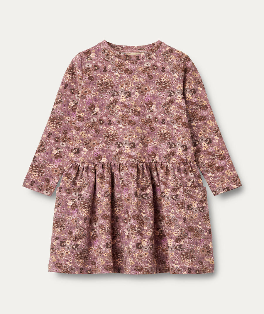 Jersey Dress L/S Bessie -  Lavender Flowers