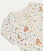 Bear Print Two Way Zip Up Sleepsuit - Honey Bear Print