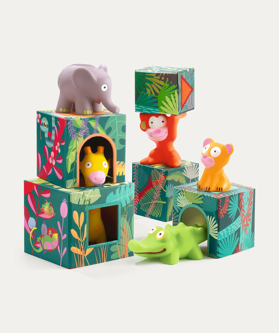 Maxi Topanijungle Stacking Boxes - Multi