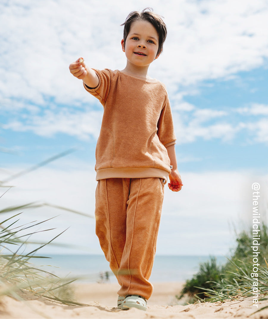 Towelling Jogger - Biscuit