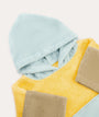 Colourblock Towelling Poncho - Yellow Mix