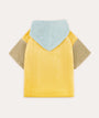 Colourblock Towelling Poncho - Yellow Mix