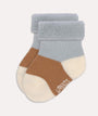 Terry Socks - light blue/caramel