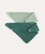 2 Pack Double Layer Bandana Bib - Green