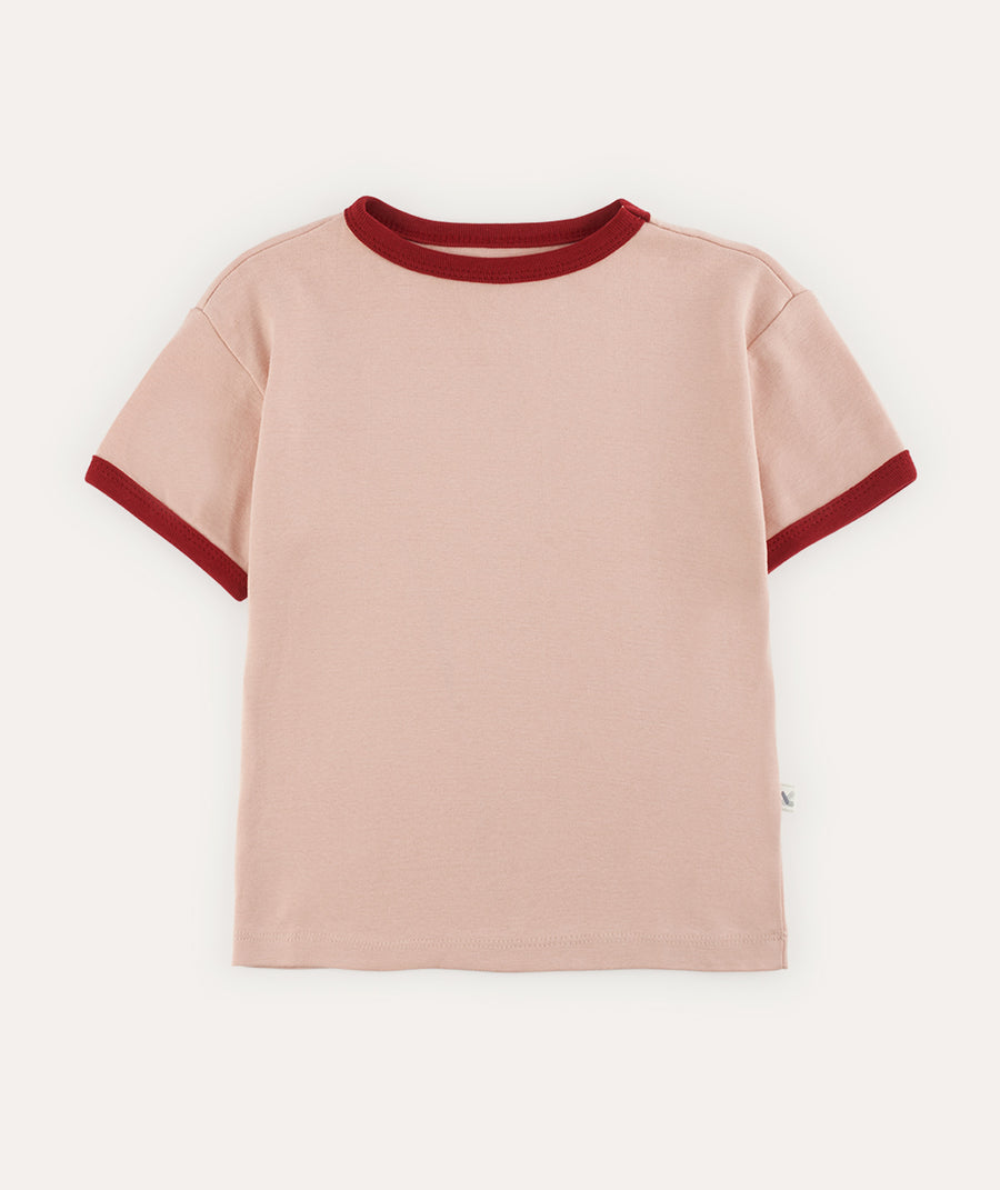 Tipped Tee - Rose Dust