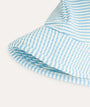 Seersucker Floppy Swim Hat - Soft Blue Stripe