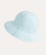 Seersucker Floppy Swim Hat - Soft Blue Stripe