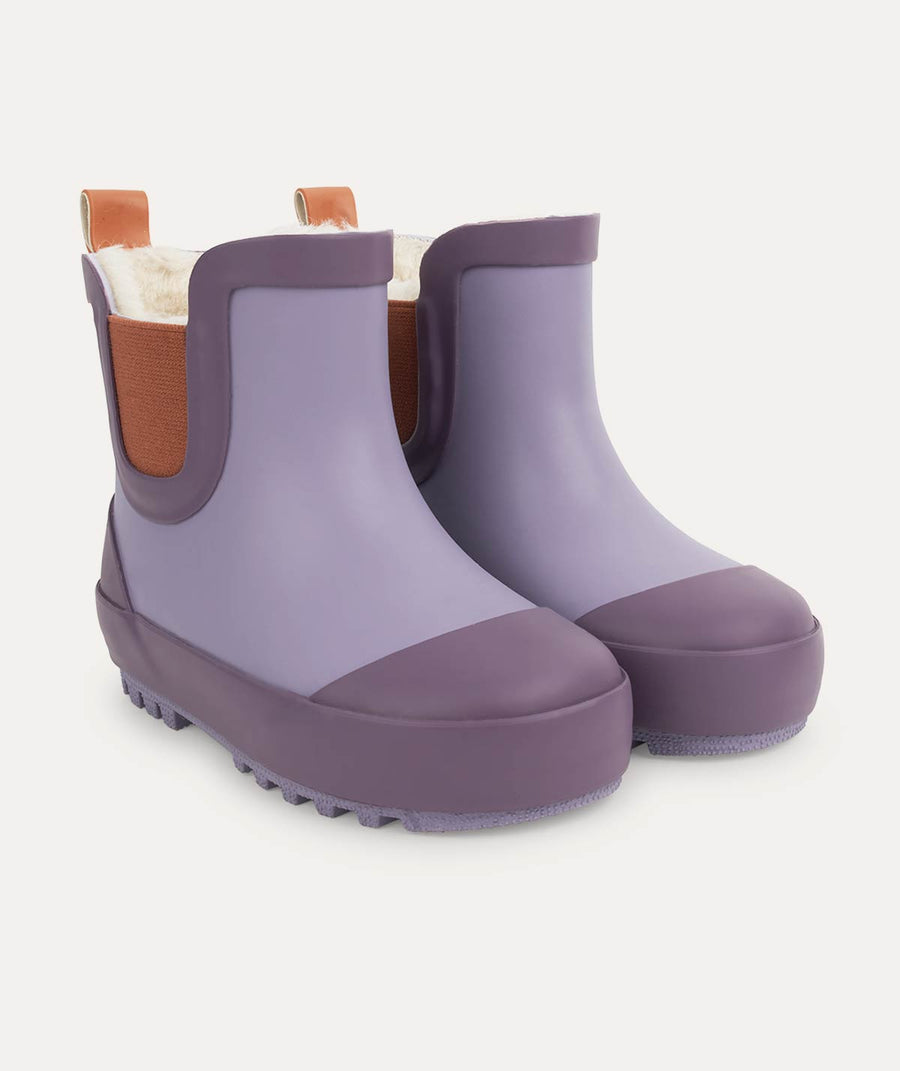 Short Rain Boot - Lilac/ Apricot Mix