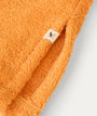 Colourblock Towelling Poncho: Red/Apricot Mix