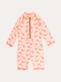 3/4 Sleeve Sunsuit -  Whale Print