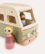 Vintage Vehicle With Peg Dolls - Green