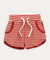 Towelling Shorts: Cherry Stripe