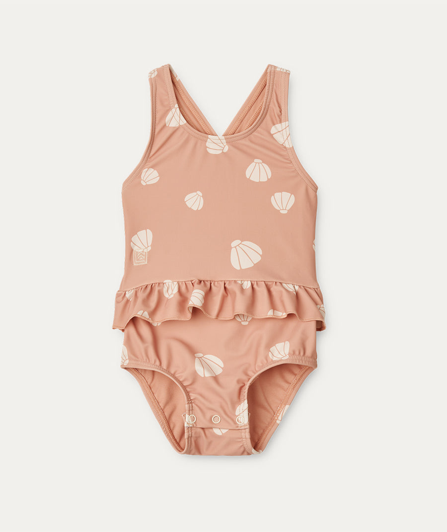 Amina Baby Swimsuit: Shell / Pale tuscany