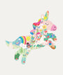 40-Piece Rainbow Unicorn-Shaped Jigsaw - Multi