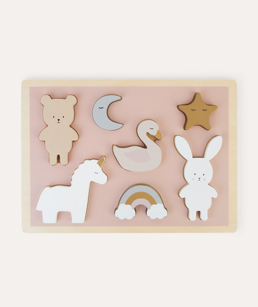 Wooden Puzzle Unicorn - Multi