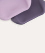 2-Pack Silicone Bibs - Lilac Mix