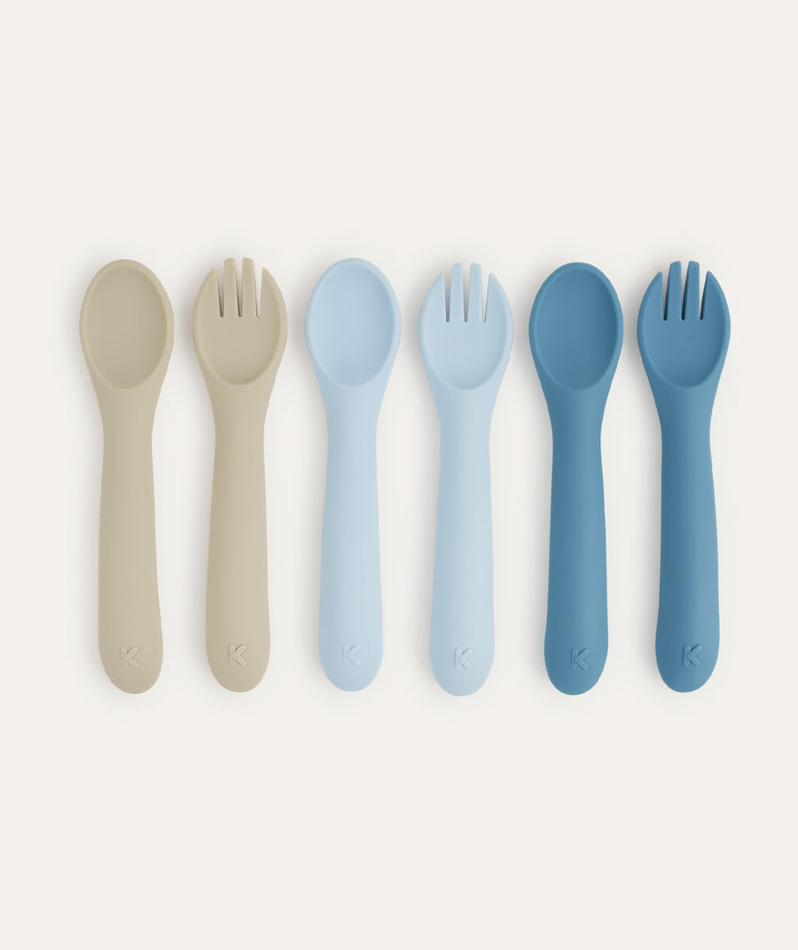 6-Pack Spoons & Forks - Ocean Mix