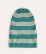 Organic Cotton Beanie - Jade Stripe