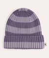 Organic Cotton Beanie - Lavender Stripe