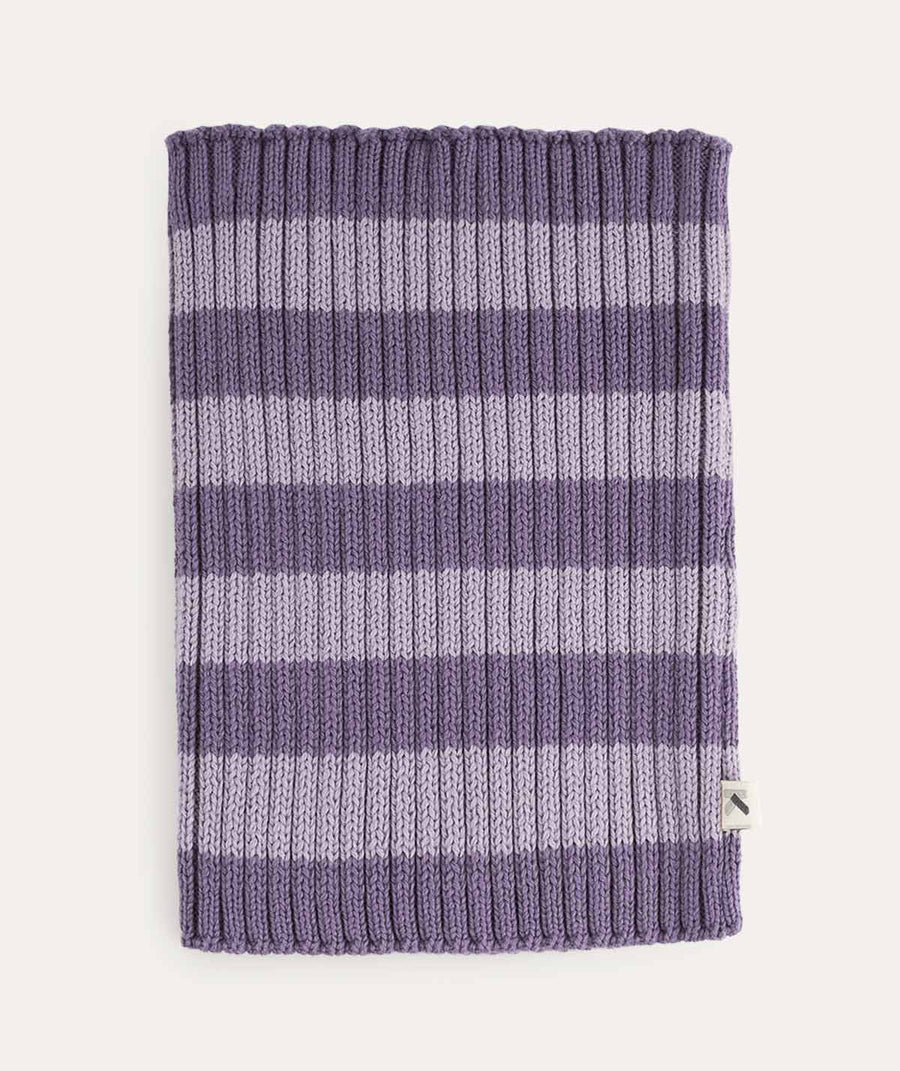 Organic Cotton Snood - Lavender Stripe