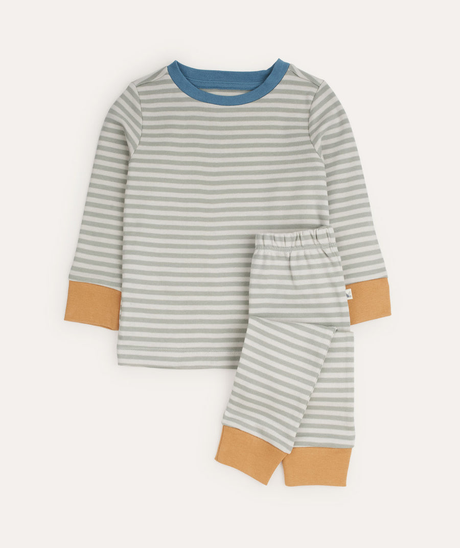 Organic Pyjamas - Grey Stripe