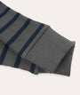 Organic Ribbed Legging - Navy/Grey Stripe