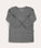 Organic Ribbed Tee - Mid Grey Marl