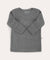 Organic Ribbed Tee - Mid Grey Marl