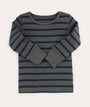 Organic Rib Set - Navy/Grey stripe