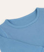 Organic Ribbed Tee - Sea Blue