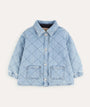 Quilted Shacket - Light denim