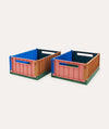 2 Pack Weston Storage Small Crate - Eden Multi Mix