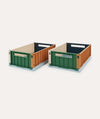 2 Pack Weston Storage Small Crate - Sea Blue Multi Mix