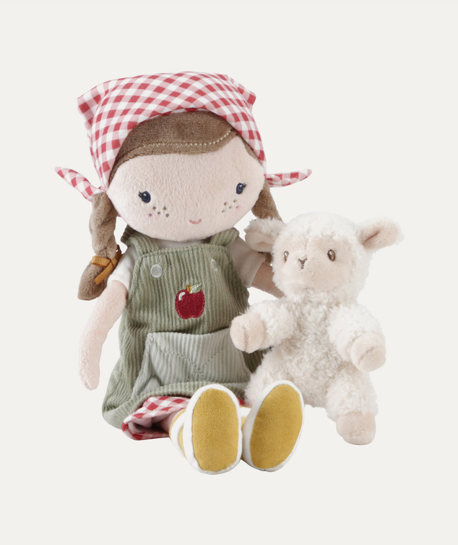 Farmer Rosa with Sheep Cuddle Doll - Green