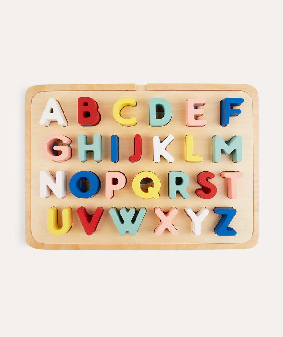 Multi Language Alphabet Wooden Tray Puzzle - Multi