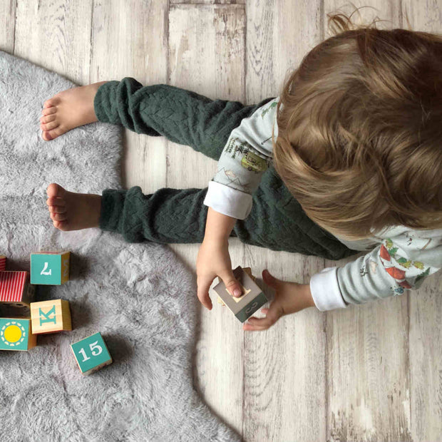 Petit Collage ABC Wooden Blocks First Impression